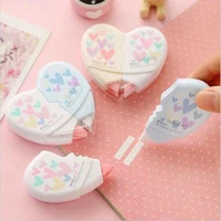 2pc heart printing correction with cute cartoon childrens stationery gifts school office supplies correction length 10m