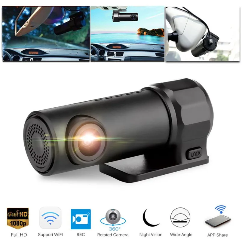 Мини WIFI Автомобильный видеорегистратор Dashcam цифровой регистратор видеокамера