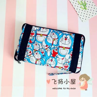 Doraemon Kawaii Милая мультяшная маленькая двойная звезда My Melody складная дорожная сумка на колесиках для женщин и девочек, сумка-тоут, сумки для вещей, ручная кладь - Цвет: Doraemon