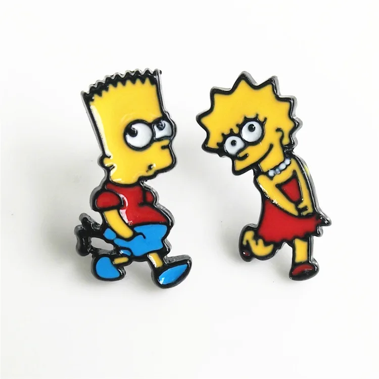 COSANER simpsonsss модные аниме мультфильм серьги гвоздики для женщин девочек детей