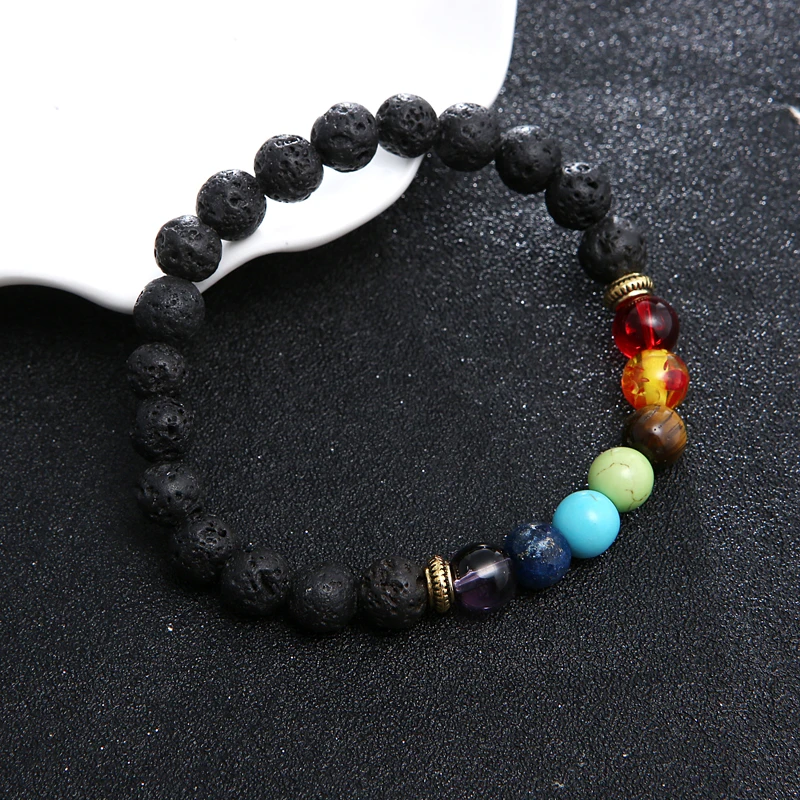 Браслет из натурального вулканического камня в винтажном стиле|bracelet energy|yoga