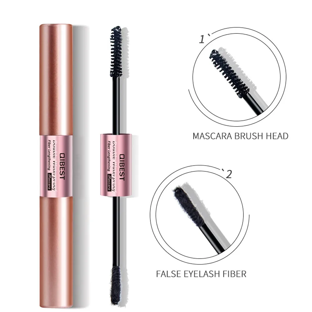 QIBEST тушь для ресниц двойной конец эффект длительный Удлиняющая Подкручивающая