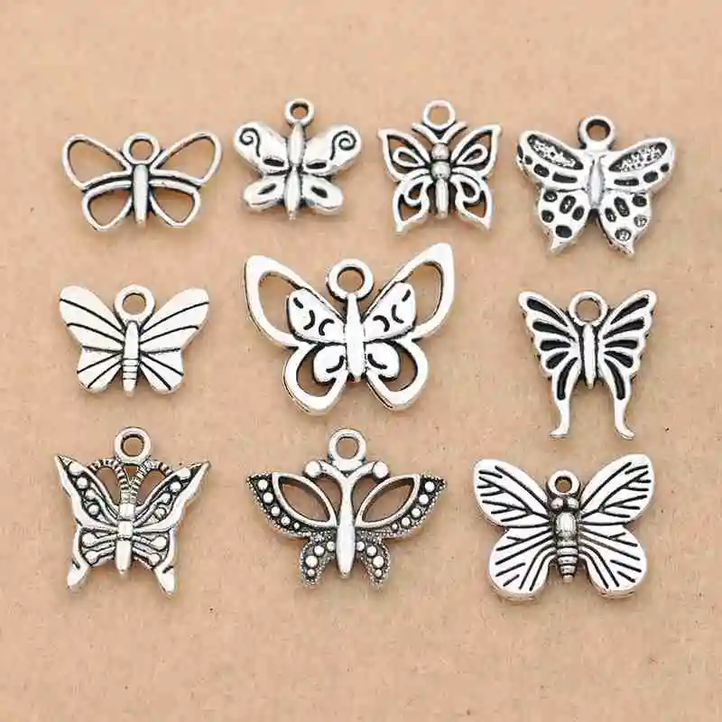 

Mixed Tibetan Silver Plated Butterfly Dragonfly Charm Pendant for Bracelet Necklace Jewelry Accessories Making Handmade DIY