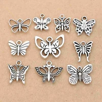 mixed tibetan silver plated butterfly dragonfly charm pendant for bracelet necklace jewelry accessories making handmade diy