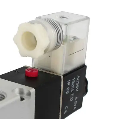 36VAC 3 Position 5 Way Double Head Pneumatic Solenoid Air Valve 4V330E-10 | Инструменты