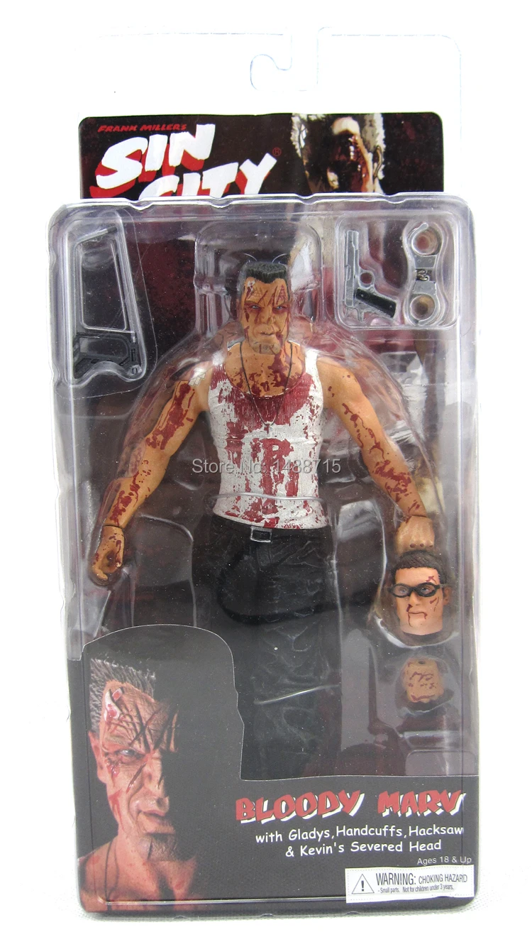 HOT NECA Классический комиксов фильма Город грехов кровавый Марв Микки Рурк 7