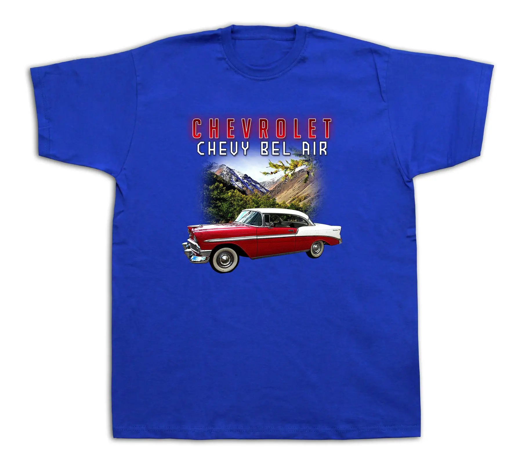 Мужские футболки футболка с принтом 1956 Chevrolet Bel Air винтажная Классическая