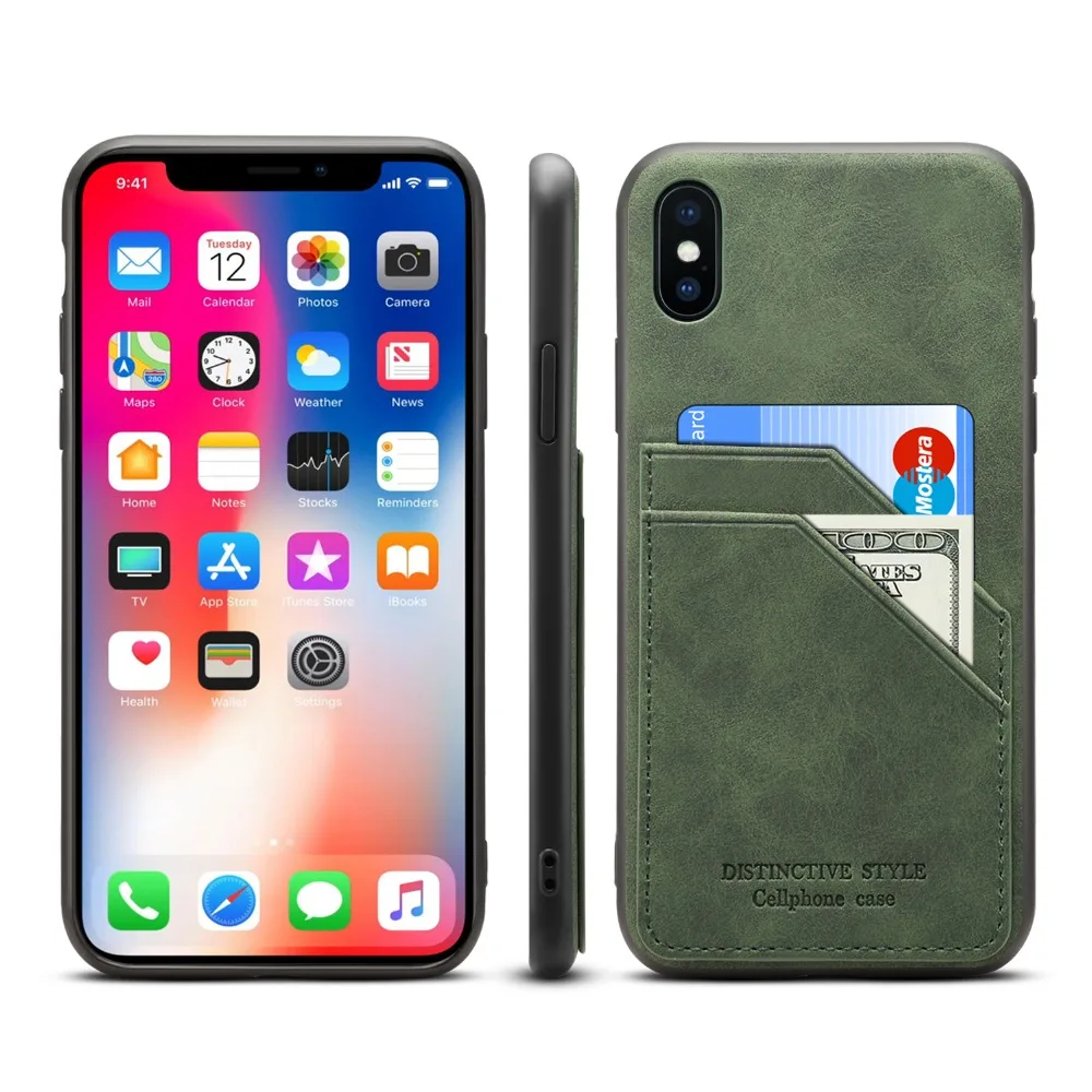 Магнитный кожаный чехол-бумажник с отделением для карт для iphone X, XR, XS, XS, MAX, iphone 7, 7 plus, 8, 8plus