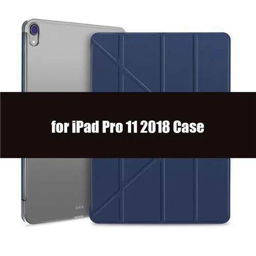 Чехол для iPad Pro 12,9, GOLP из искусственной кожи передняя крышка+ Жесткий ПК задняя Магнитная Смарт-Крышка для iPad Pro 11 чехол - Цвет: Blue 11
