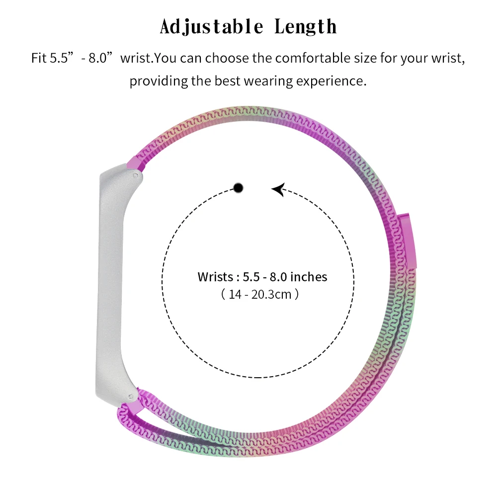 OULUCCI модный mi lanese магнитный ремешок из нержавеющей стали для Xiaomi mi Band 3 Watch Band для Xiaomi mi band 4