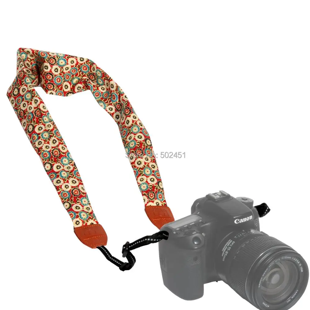 Универсальная регулируемая DSLR камера плечевой шейный ремень Ткань цветочный шарф для CANON NIKON SONY Fujifilm Leica Pentax Olympus