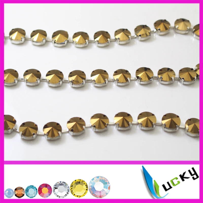 Цепочка Из Гематита и золота 12 мм|cup chain|crystal cup chaincrystal chain |