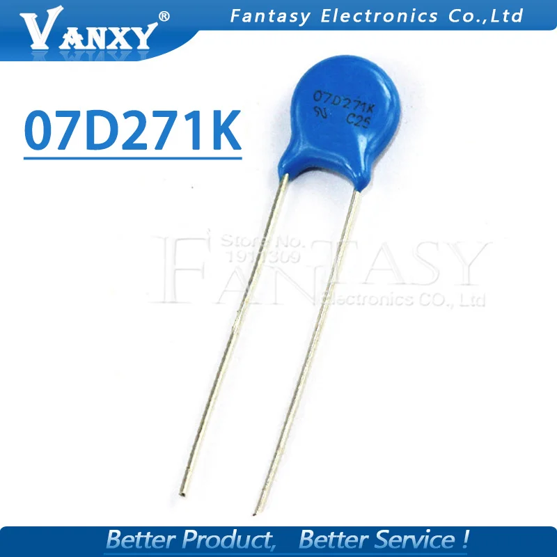 50 шт. Варистор 07D271K 270 в пьезорезистор 07D271 7D271K|varistor| |