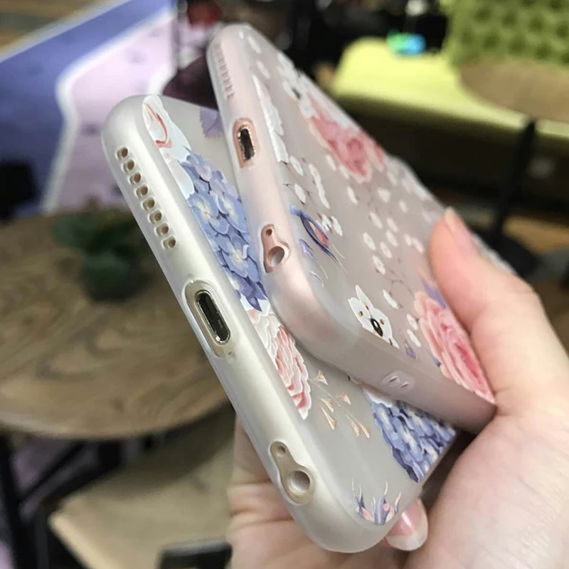 KaiNuEn Роскошные 3d цветок ТПУ телефон назад копировать capinha coque чехол для Iphone 6 6S s Apple