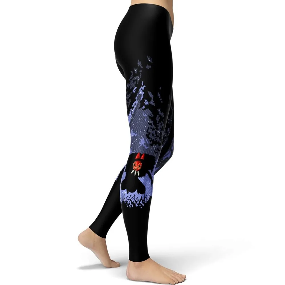 Женские леггинсы принцессы Mononoke с мультяшным рисунком для женщин|print leggings for