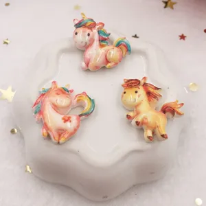 10 шт., кабошон из смолы, с плоской спинкой