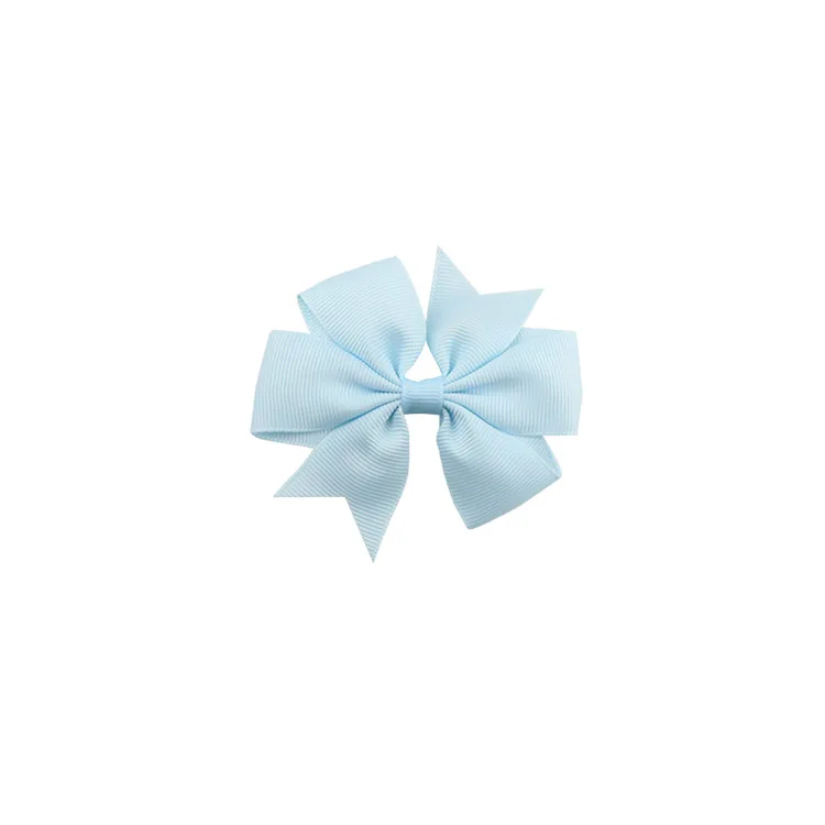 a10 Sky Blue 40 цветов сплошная корсажная лента банты заколки шпилька девушка бант для волос, бутик заколки для волос аксессуары для волос - Color: a10 Sky Blue