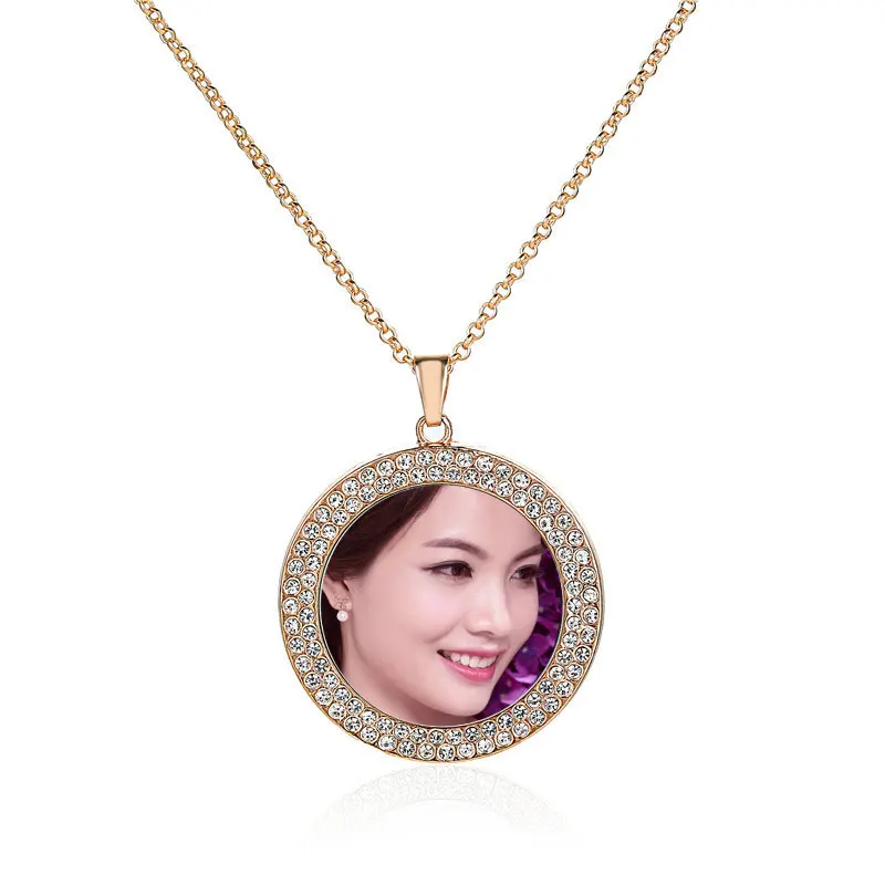 sublimation blank necklaces pendants fashion high quality round women necklace pendant hot tranfer printing consumable 20pcs/lot | Украшения