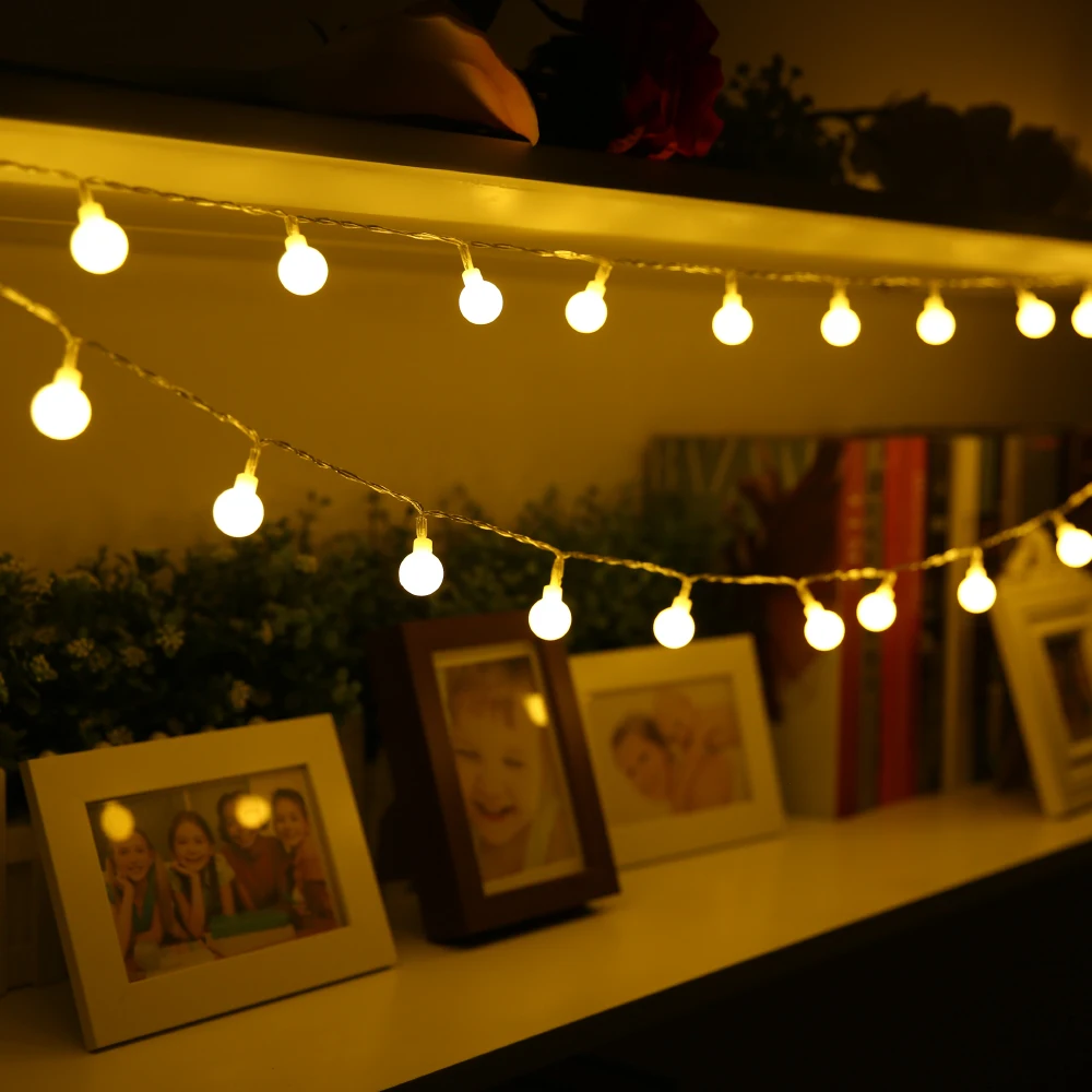Luminaria 40 Led вишневые шары сказочные гирлянды Декоративные огни на батарейках