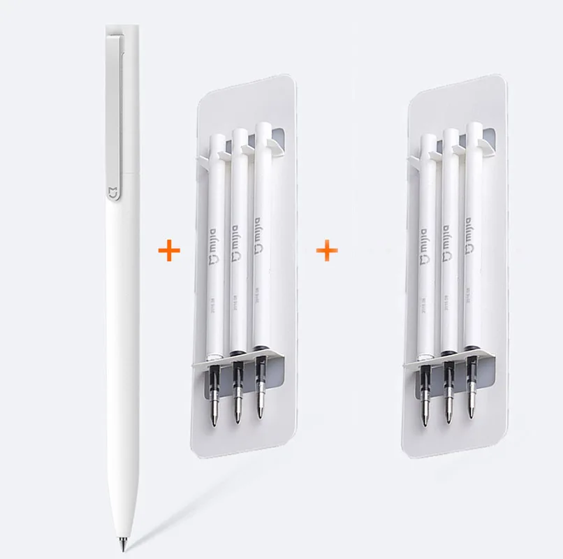 Pen and 6 ink Оригинальная Xiaomi mi jia Sign Pen 0,5 мм Xiaomi mi ручка для подписи PREMEC гладкая швейцарская сменная японская mi Kuni чернила - Цвет: Pen and 6 ink