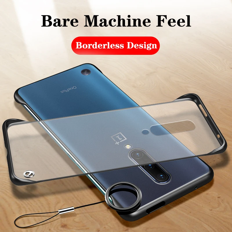 For OnePlus 7T Pro Case Transparent Matte hard Shockproof Back Cover 7 Phone Coque |