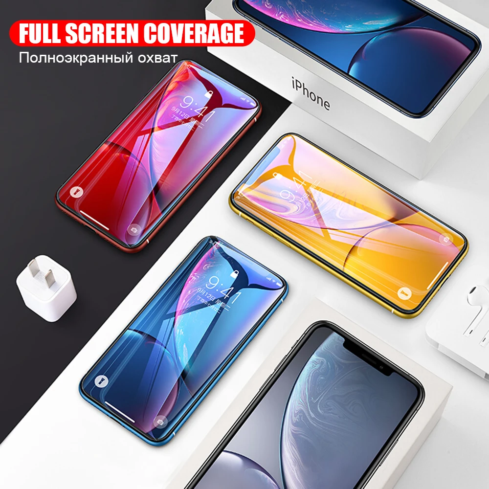 10D 9 H закаленное стекло для Apple iphone X 8 HD Полный экран протектор iph 6 7 plus xs max xr