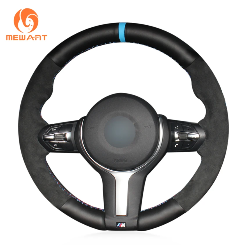 Черный чехол на руль из натуральной кожи для BMW M Sport F30 F31 F34 F10 F11 F07 F45 F46 F22 F23 M235i