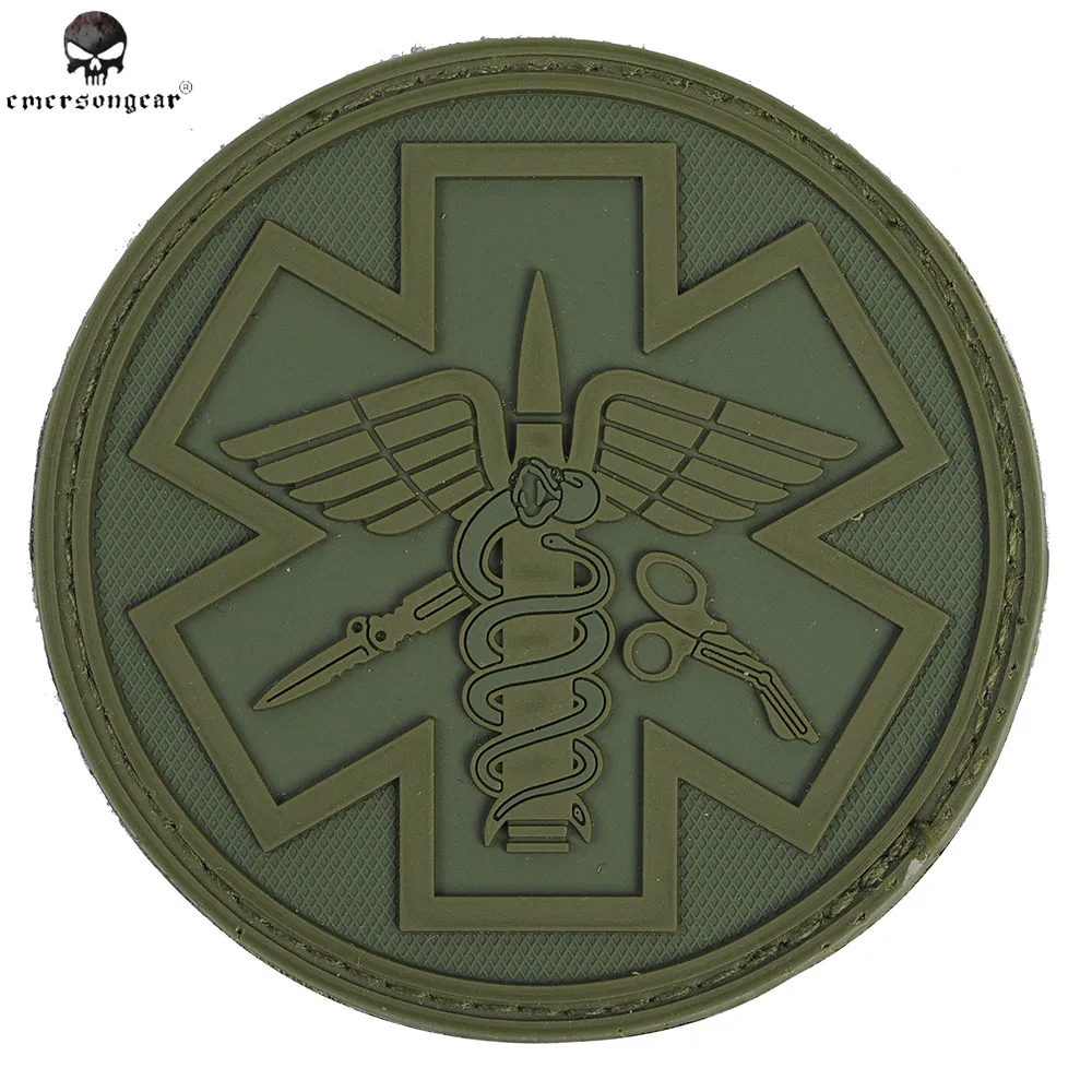 Emerson Combat Paramedic PVC Patch Outdoor Tactical Military Durable Embroidery Accessory For Hunting Rescue Badge|paramedic patch|badge badgesbadges