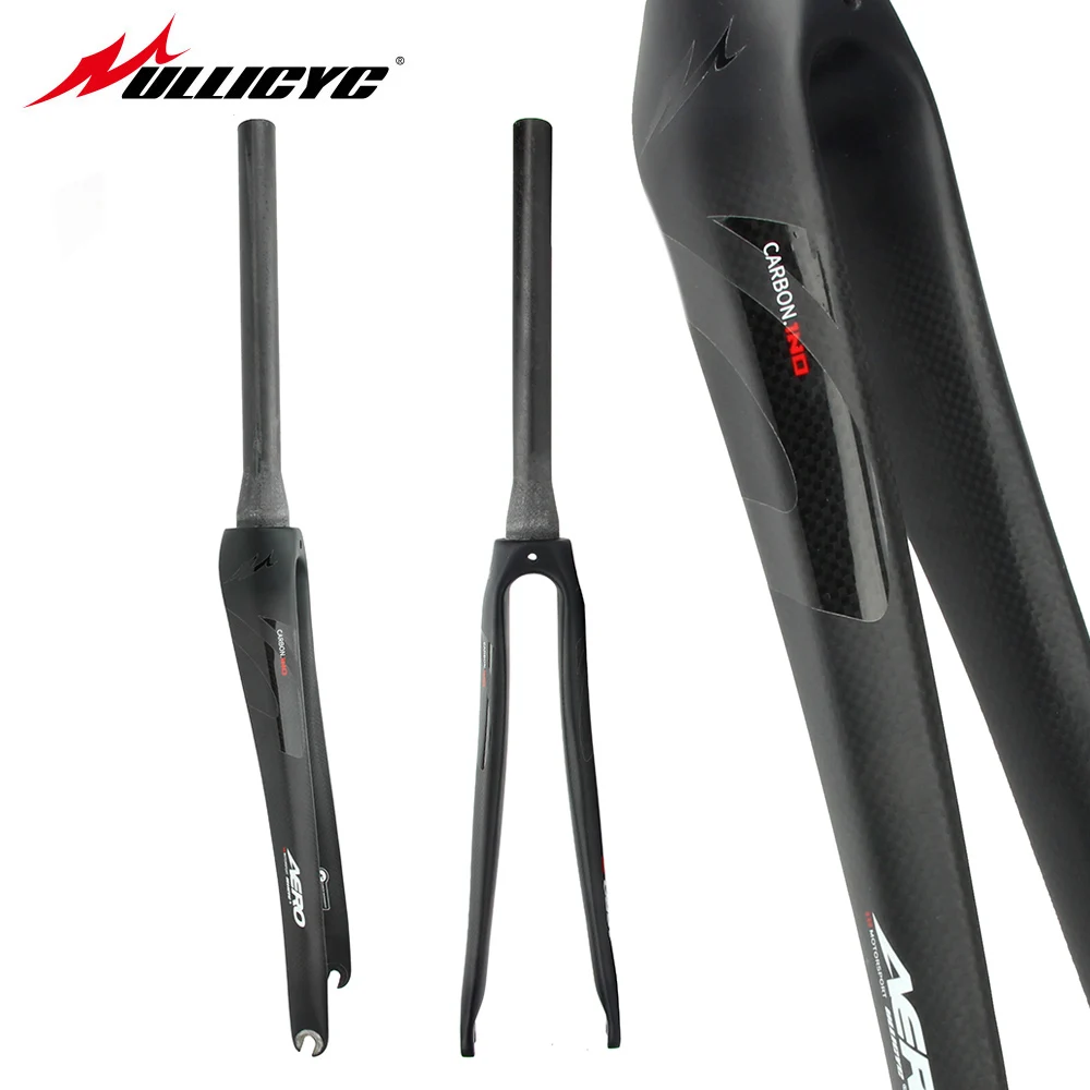 

2018 Ullicyc Road Bike Fork 700C Carbon Fork 1-1/8 V Brake Racing Bicycle Parts 3K Matte Finish QC388