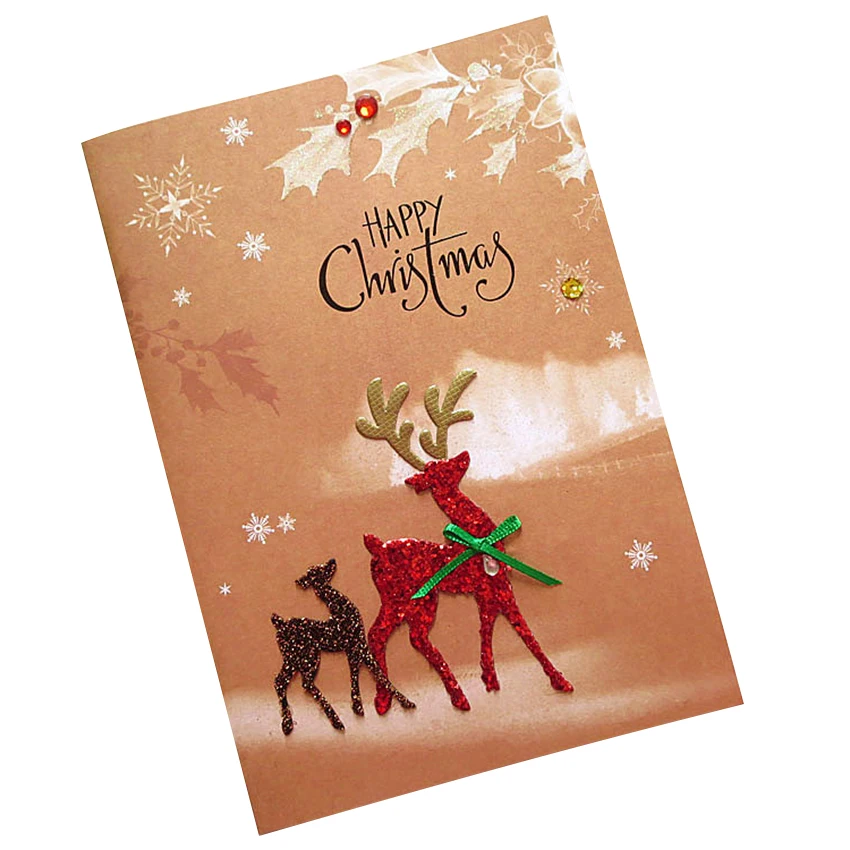 3D всплывающая открытка ручной работы с рождеством разные стили случайные