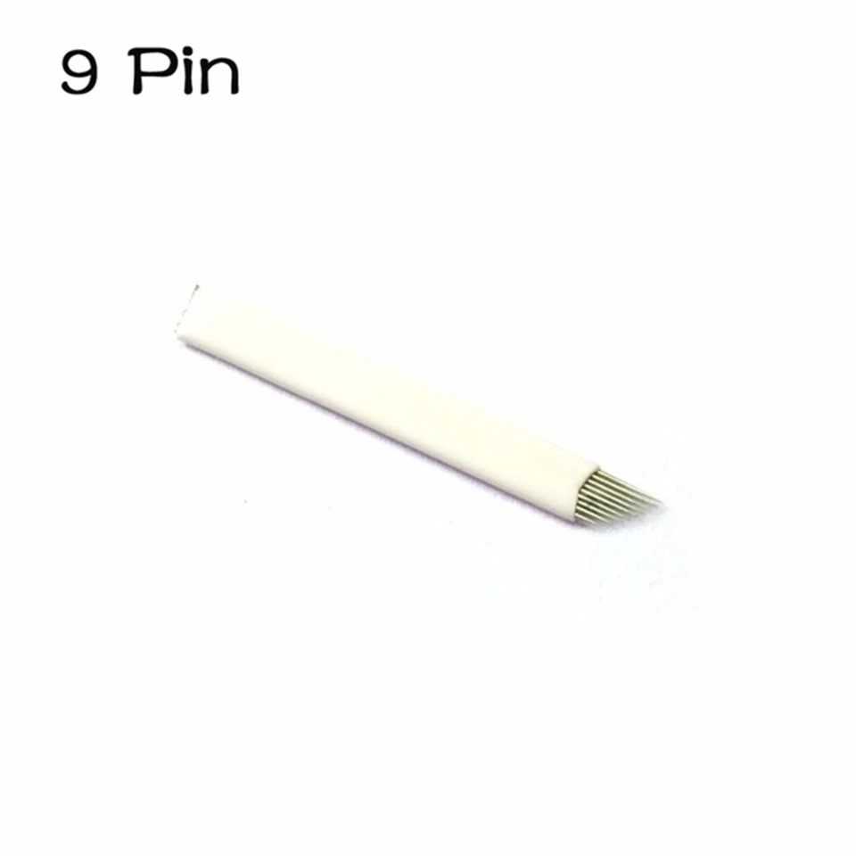 100 шт. 9 штырьковых лезвий для перманентного макияжа бровей | Красота и здоровье