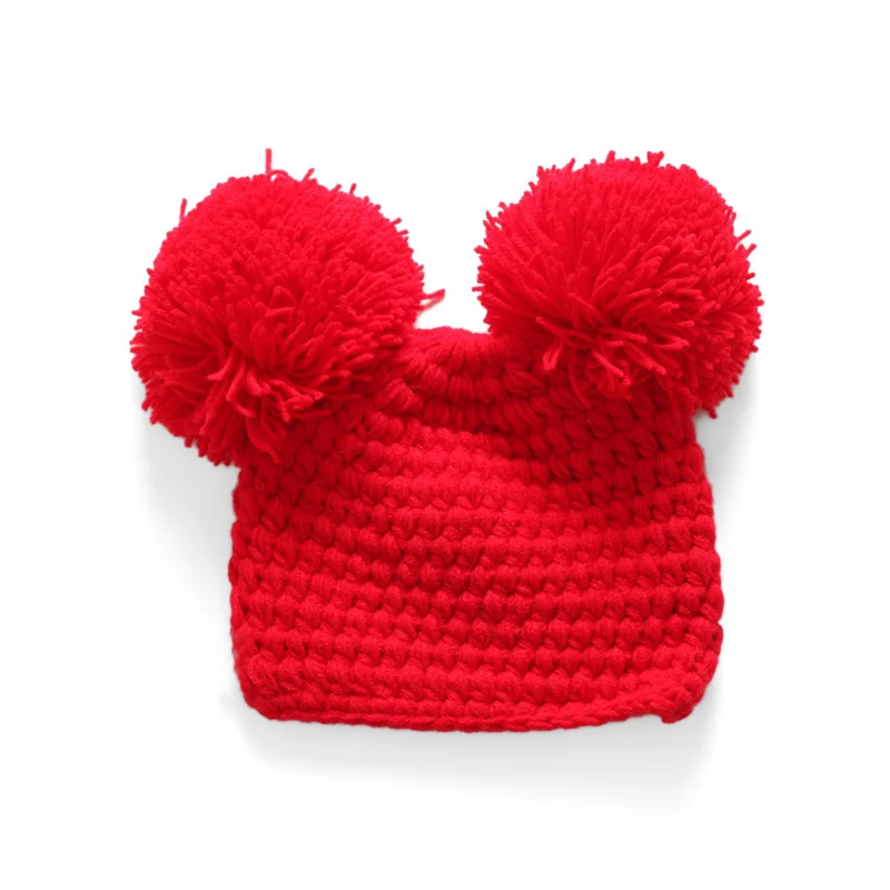 2018 Baby Christmas Cap Newborn Infant Handmade Photography Prop Hot Sale 0-6M Girls Boys Beanie Crochet Hat Knitted Santa | Детская