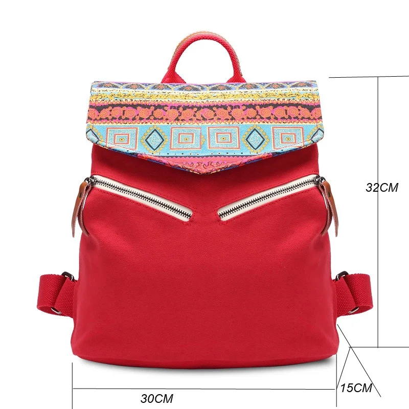 

New Fashion Canvas Women Bucket Bag For Baby Stuff Reusable Mommy Diaper Backpack National Style Nappy Bag bolso maternidad