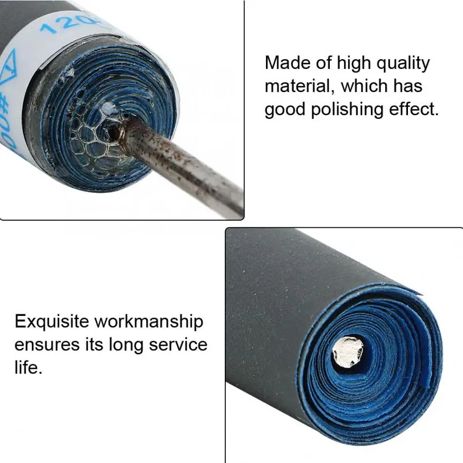 Профессиональный 7 шт. цилиндрический наждачный бумажный стержень электрическая