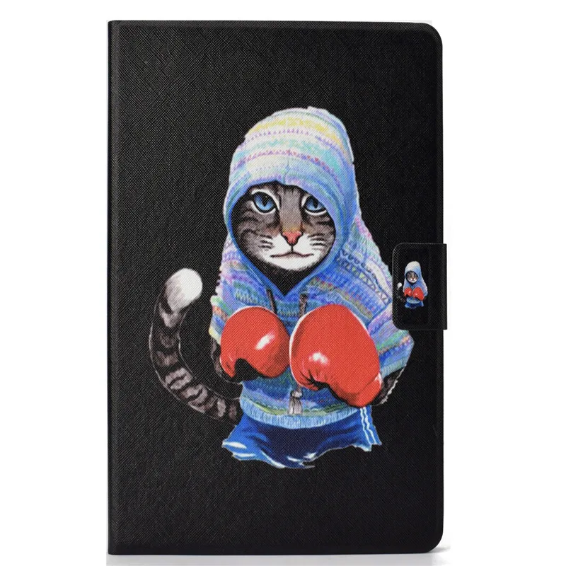 Wekays для Samsung Tab A2 10 5 2018 кожаный чехол с мультяшным котом Galaxy A T590 T595 T597 чехол|Чехлы