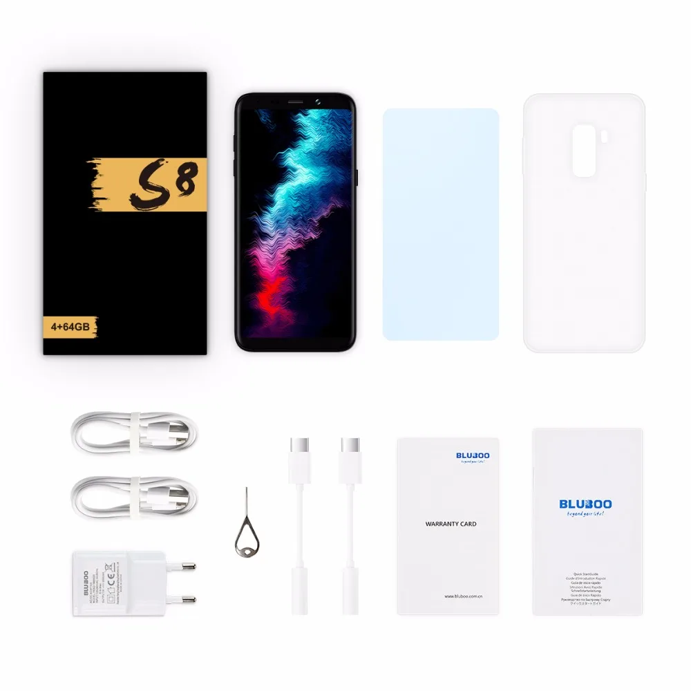 BLUBOO S8 плюс 6 0 &quot18:9 смартфон mtk6750t восемь ядер 4G RAM 64g ROM Android 7 Dual сзади отпечаток