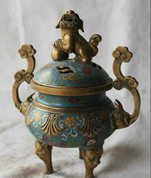 Курильница bi001609 с маркировкой фарфор бронза перегородчатый Lion Ball Elephant Head | Дом и