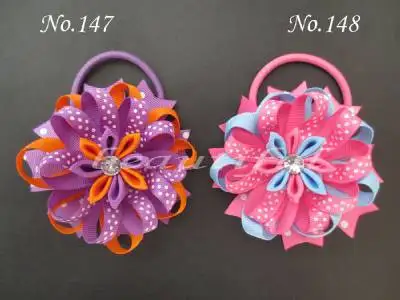 20 шт. милое красивое стильное С-Птичье гнездо бант для волос эластичный 158