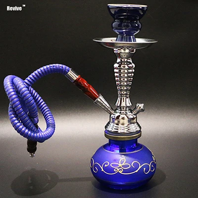 blue one hose Восстанавливающий стеклянный наргиле кальян набор черный кальян полная керамическая чаша для курения chicha 28,5 см шланг для водопровода наргиле ваза для цветов C2 - Цвет: blue one hose