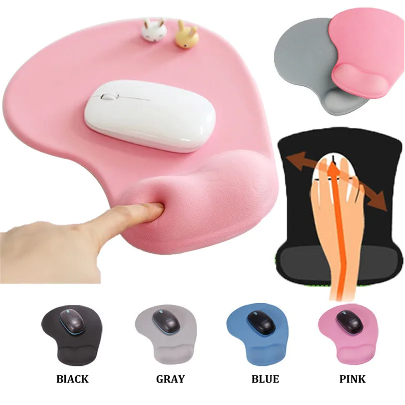 Игровой коврик для мыши силиконовый мягкий с подставкой запястья поддержки