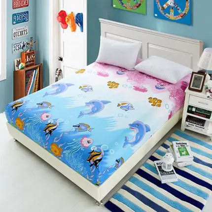Fitted Sheet6 1 шт. полиэстер простыня по размеру матраса чехол геометрический Красочный Полосатый Печатный простыня четыре угла с эластичной лентой простыни - Цвет: Fitted Sheet6
