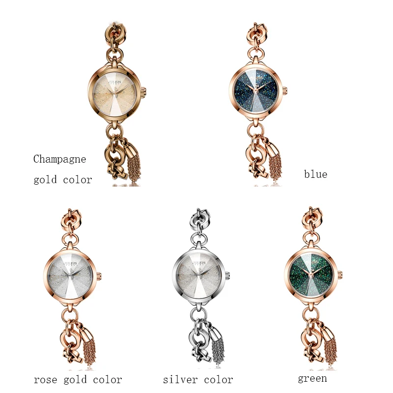 Julius Dream Starry Sky Tassel Bracelet Quartz Watch Woman Stainless Steel Dress Watches Exquisite Creative Watch Gift Reloj enlarge