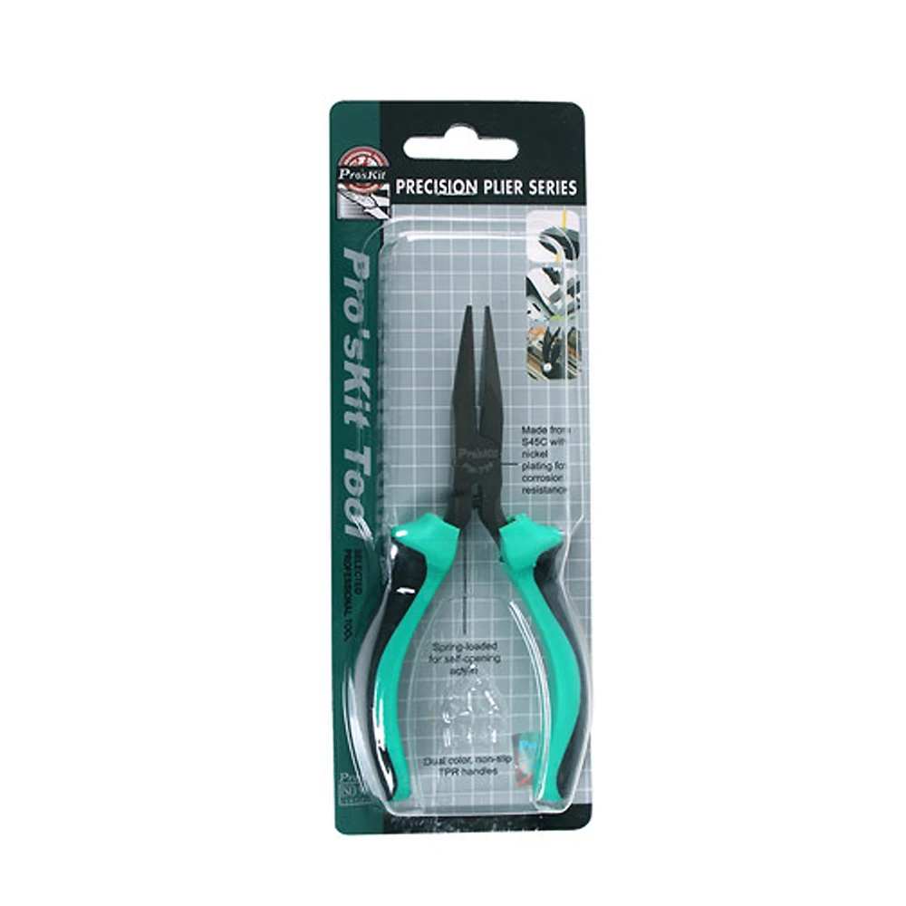 Pro'sKit PM-736 5-дюймовый мини игольчатые круглогубцы противоскользящая ручка с зубами кабельный резак для зачистки "сделай сам"