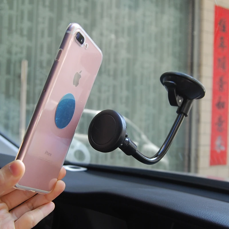 Magnetic Car Holder Windshield Magnet Car Phone Holder Flexible Tube Car Holder Easy One-hand Display Stand Mount Support