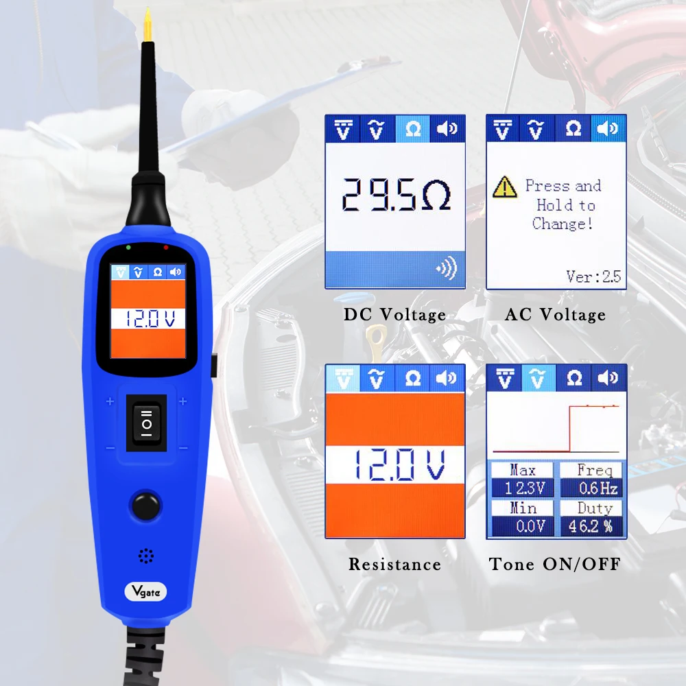 Vgate Мощность зонд PT150 автомобилей электрические цепи тестер Мощность сканирования же asAutek YD208 autel PS100 12-24 V инструменту диагностики