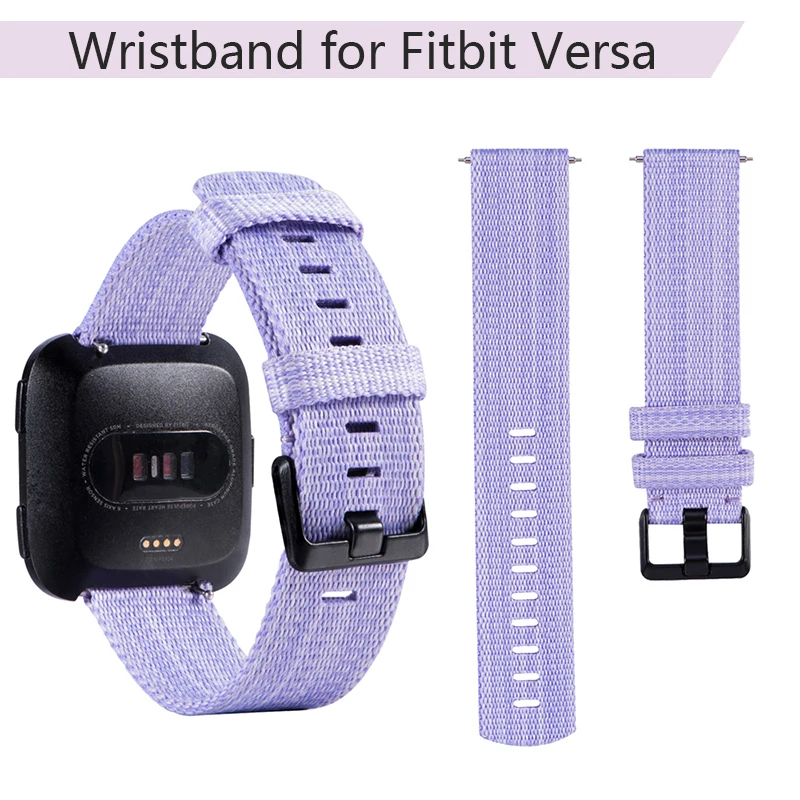 Нейлоновая ткань 22 мм сменный Браслет ремешок для Fitbit Versa Canvas Смарт часы Lite Пряжка