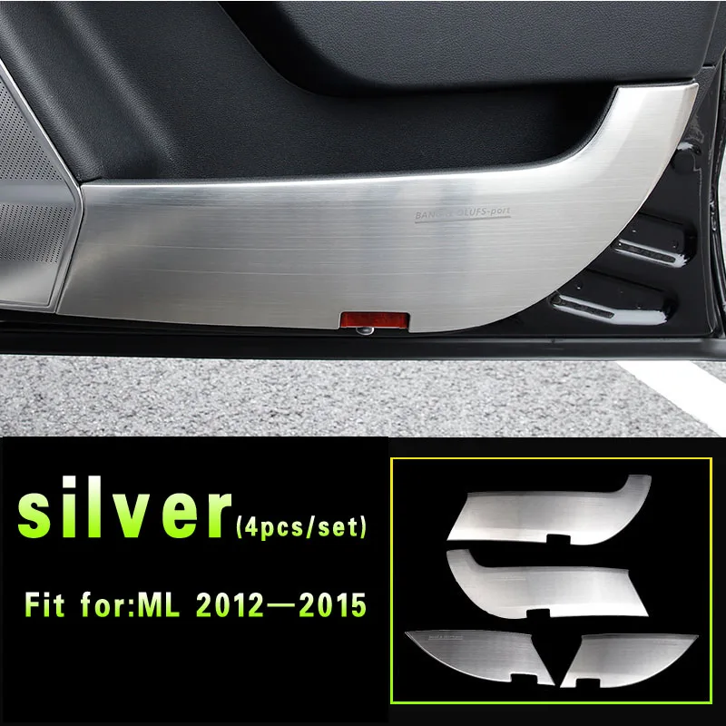 silver ML 2012-2015 Для Mercedes Benz ML320 350 2012 W166 350d GL450 x166 GLS защитная дверь царапина Марка грязная накладка наклейка аксессуары - Название цвета: silver ML 2012-2015