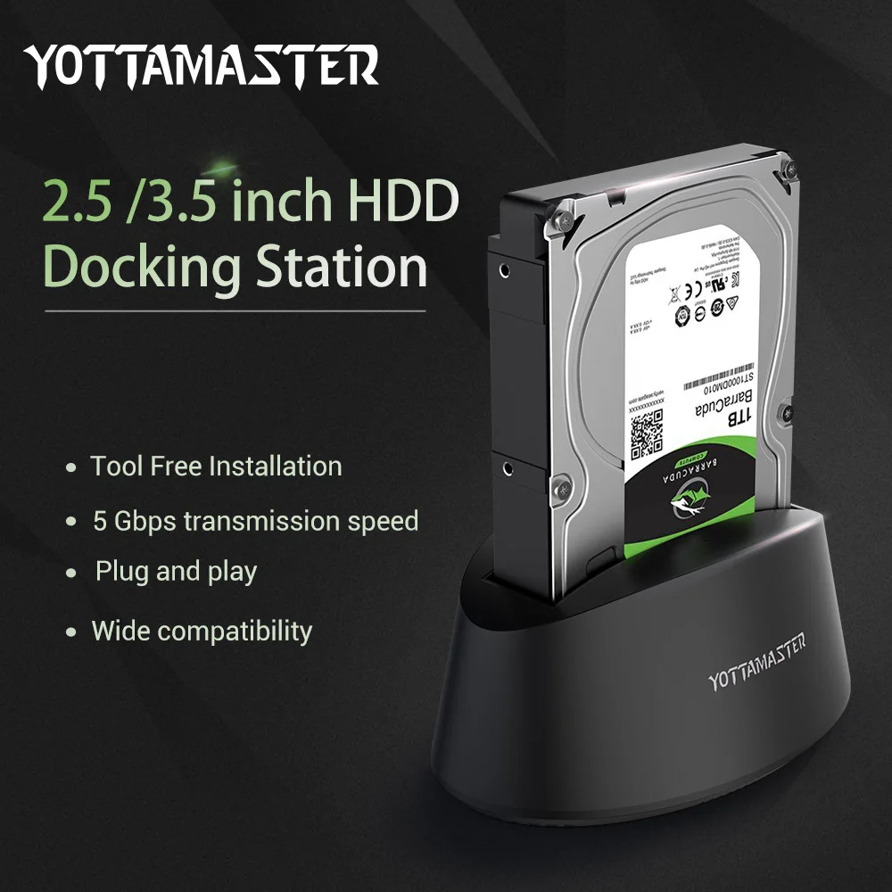 Адаптер для жесткого диска Yottamaster корпус внешнего с USB 3 0 на SATA док станция 2 5 SSD|hard