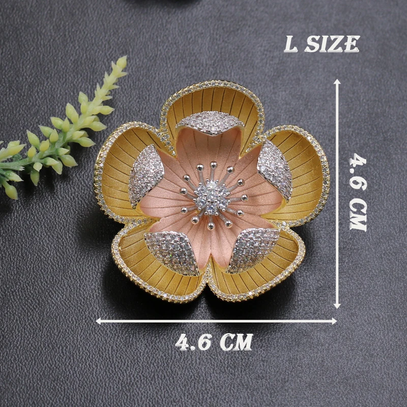 Lanyika модная большая элегантная LuxuryFlower брошь подвеска двойное использование для