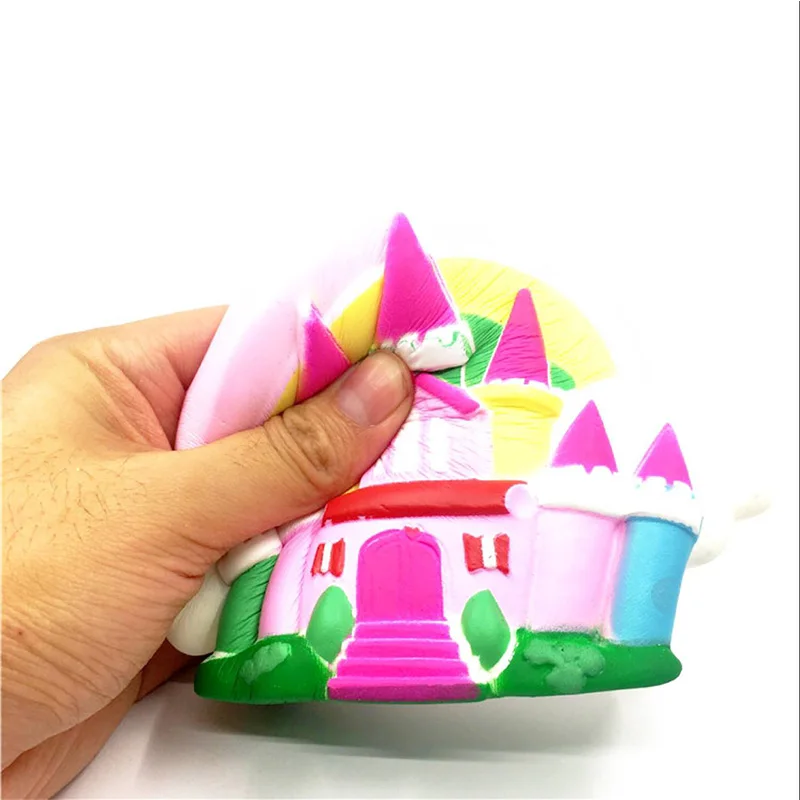 Мультфильм замок Kawaii Squishy мягкие игрушки замедлить рост забавные Slimetoy Squeeze